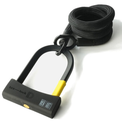 tex–lock Antivol U - eyelet inkl. D-Lock - 120 cm - onyx black