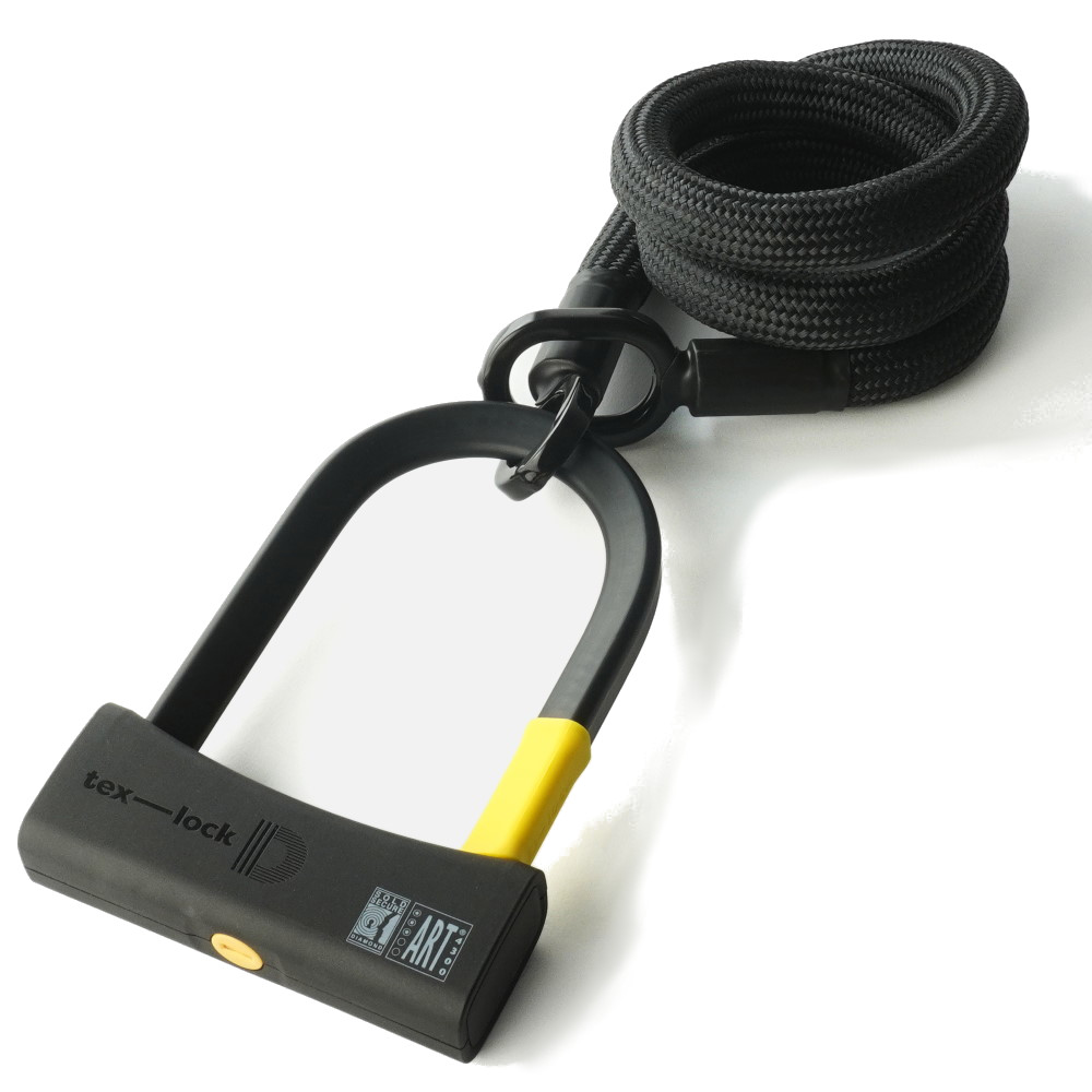 tex–lock Antivol U - eyelet inkl. D-Lock - 120 cm - onyx black tex–lock Antivol U - eyelet inkl. D-Lock - 120 cm - onyx black