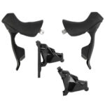 SRAM Rival eTap AXS HRD Commande de freins et de vitesses + Frein à disque hydraulique - Fixation plate - Kit avant + arrière | 2x12 vitesses